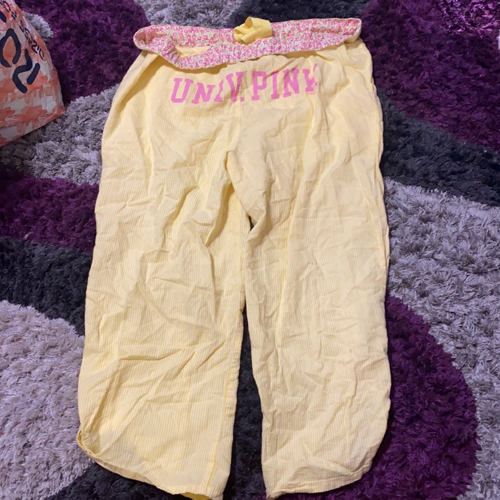 Pink large yellow Capris